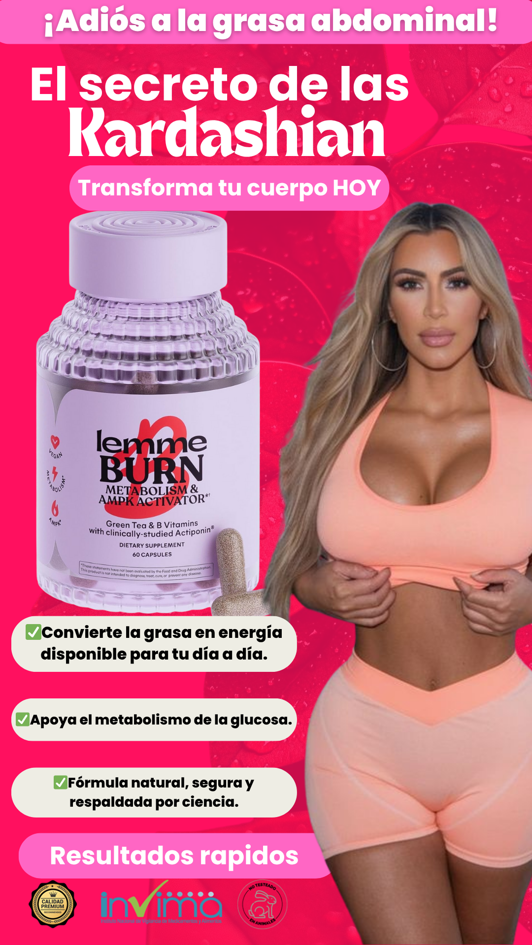 Cápsulas Lemme Burn: la formula secreta de las kardashian