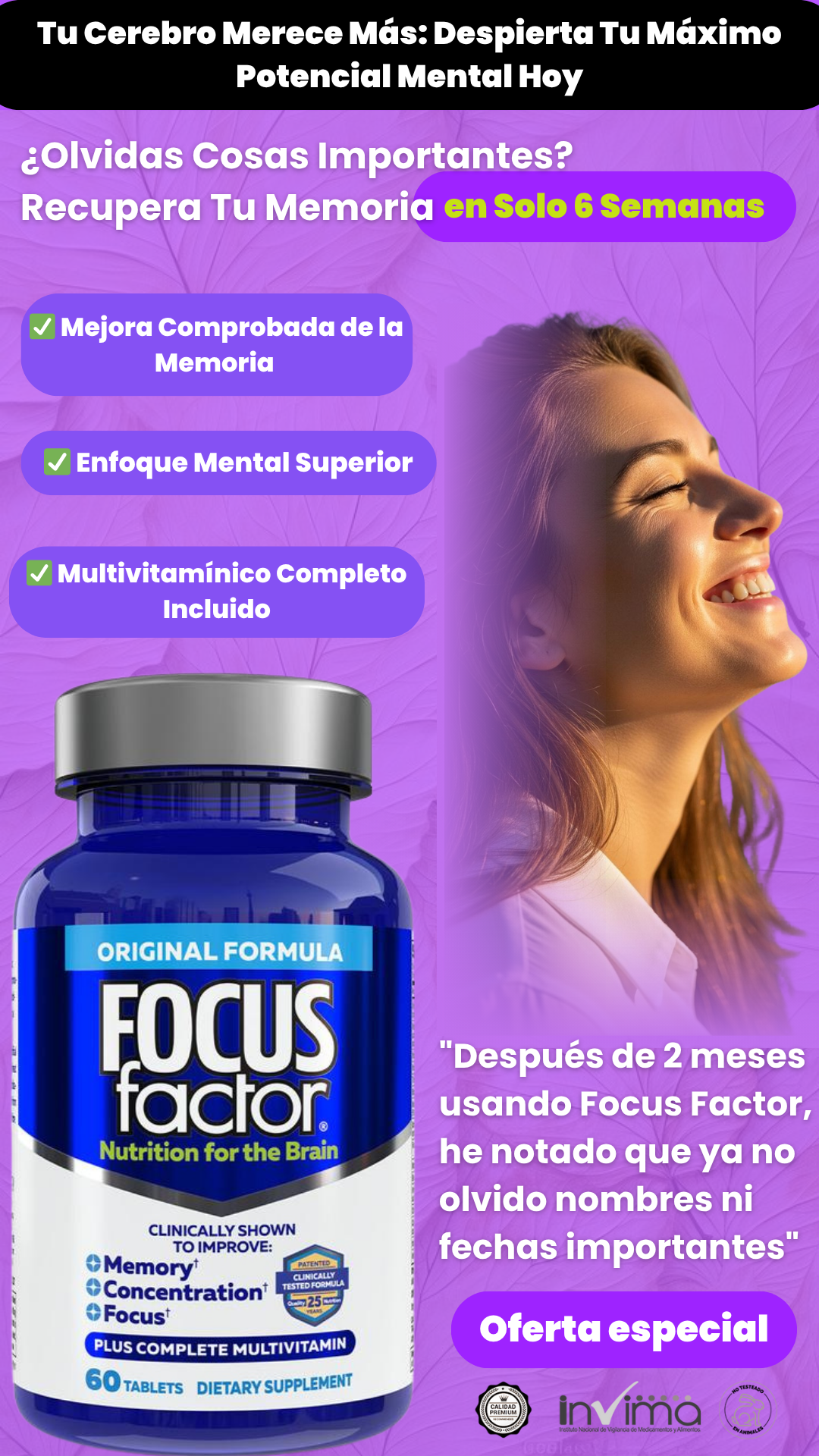 Focus Factor - 60 tabletas