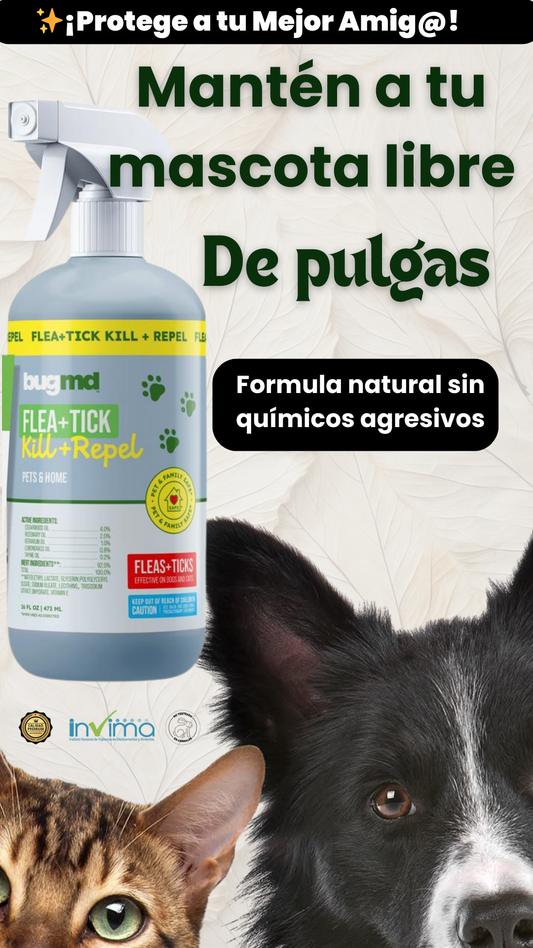 BugMd - protector natural contras las pulgas y garrapatas