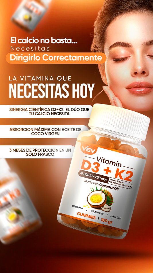 Vitamina D3 + K3 con aceite de COCO