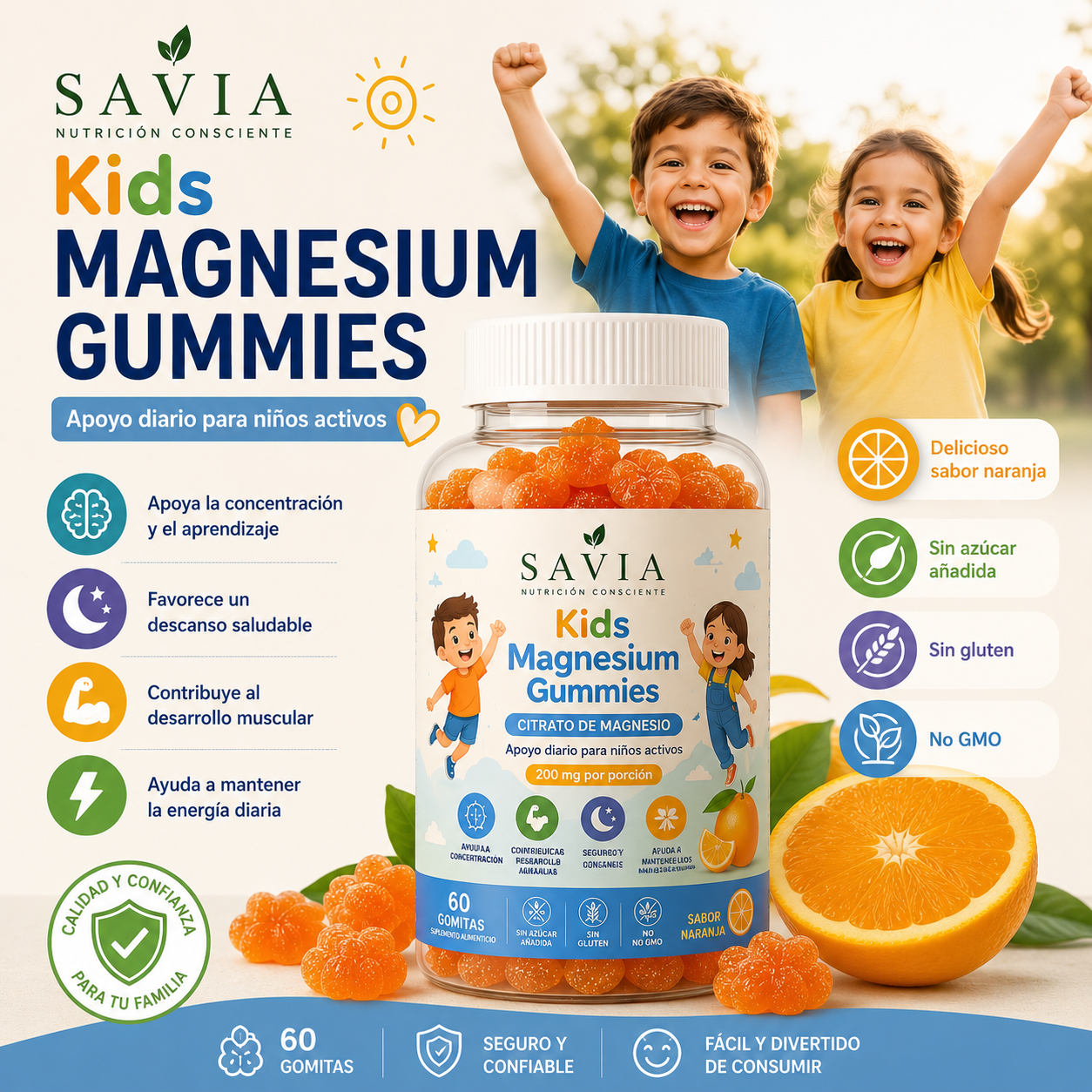 SAVIA GOMITAS CITRATO DE MAGNESIO PARA NIÑOS